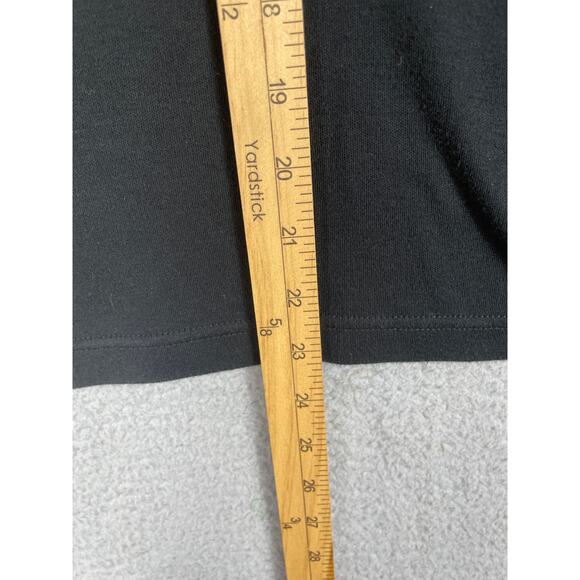 Designers Studio Originals Women's Black Mock Neck Shirt With Snowman Holiday - Picture 4 of 11